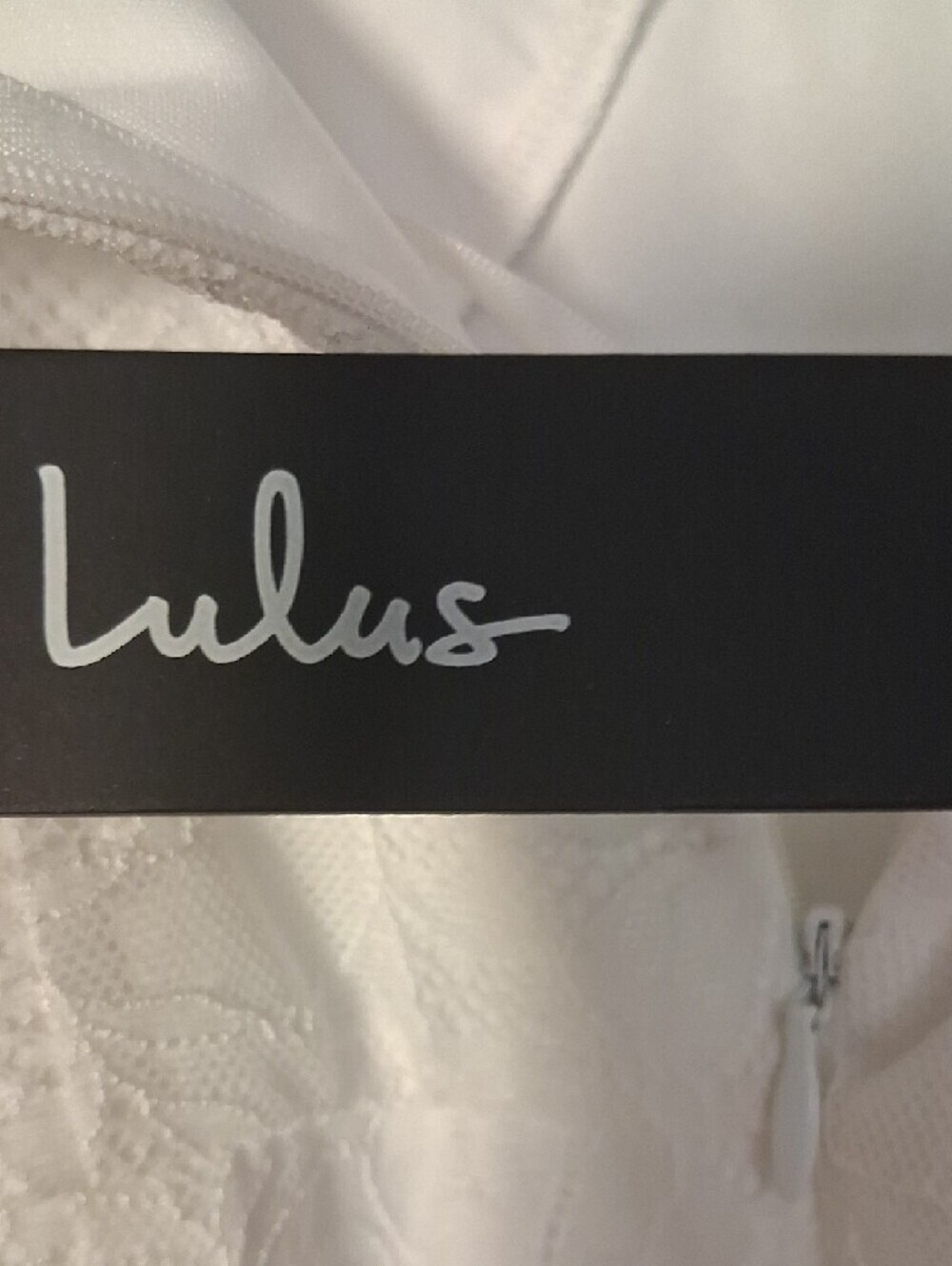Lulu's White Lace-Trim Slip Dress with Tie Waist - Picture 4 of 5
